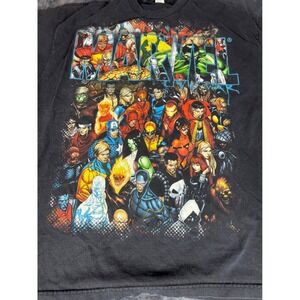 Marvel Comics Superheroes T Shirt 2XL Mad‎ Engine Black Graphic Print Mens